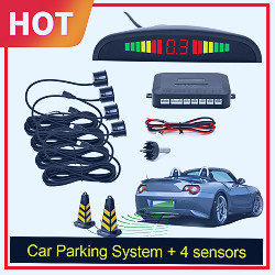 Car Auto Parktronic Led Parking Sensor With 4 Sensors Reverse Backup Car  Parking Radar Monitor Detector System Backlight Display - Parking Sensors -  AliExpress